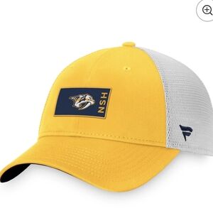 🏒 Nashville Predators Fanatics Authentic Pro Rink Trucker Snapback Hat Nwt
